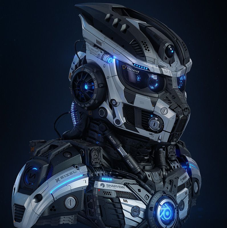 Hard-surface character render used to represent production asset creation.